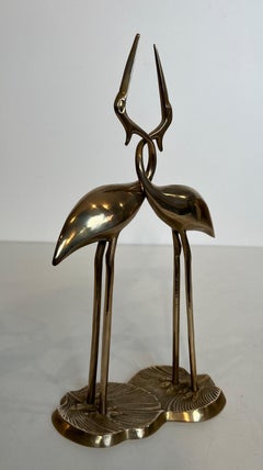 Brass Sculpture Representing Two Entwined Birds