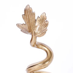 Brass Sea Serpent or Dolphin Doorstop