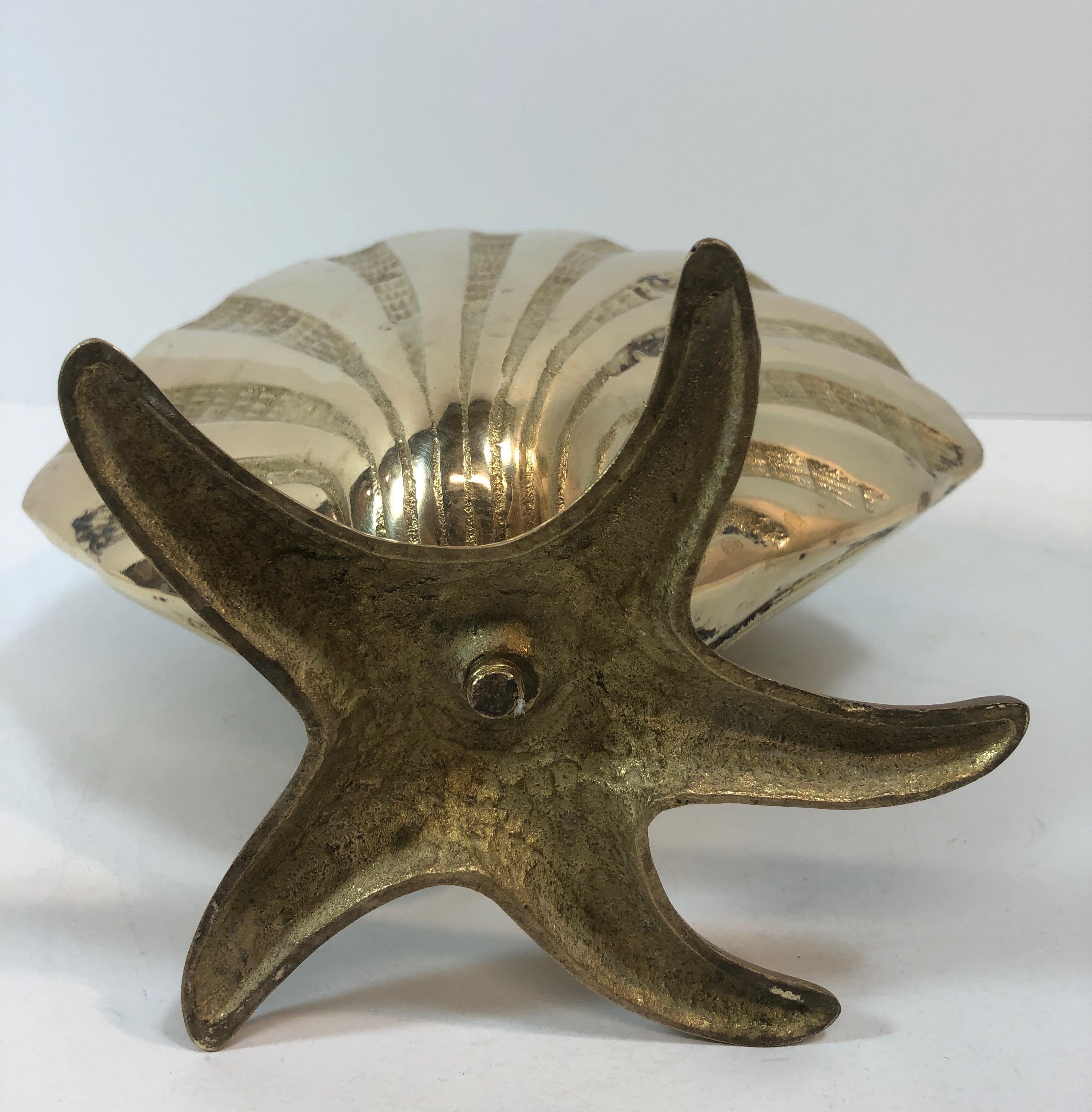 Brass Sea Shell on Starfish Base 5