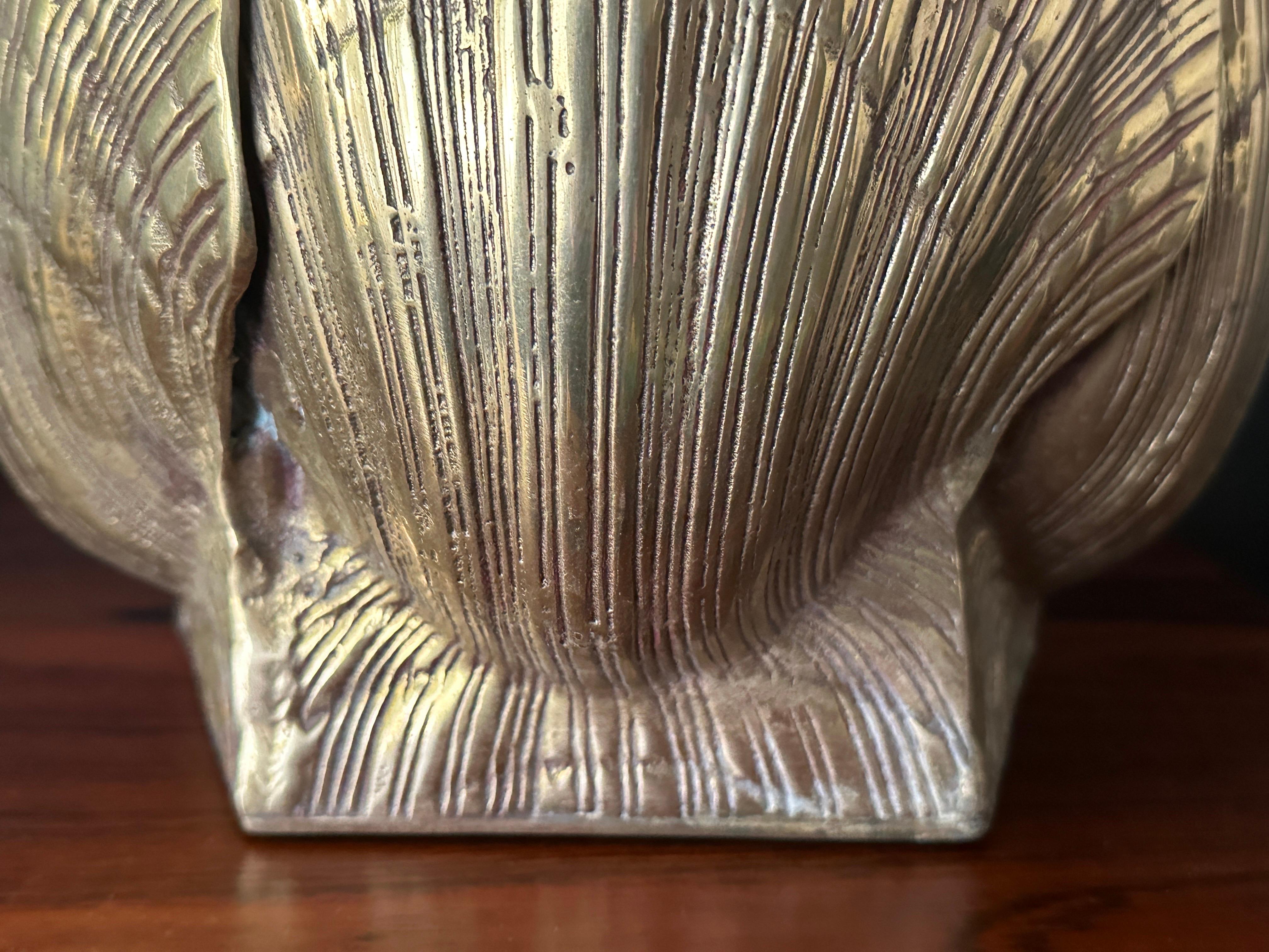 Late 20th Century Brass Sea Shell Planter