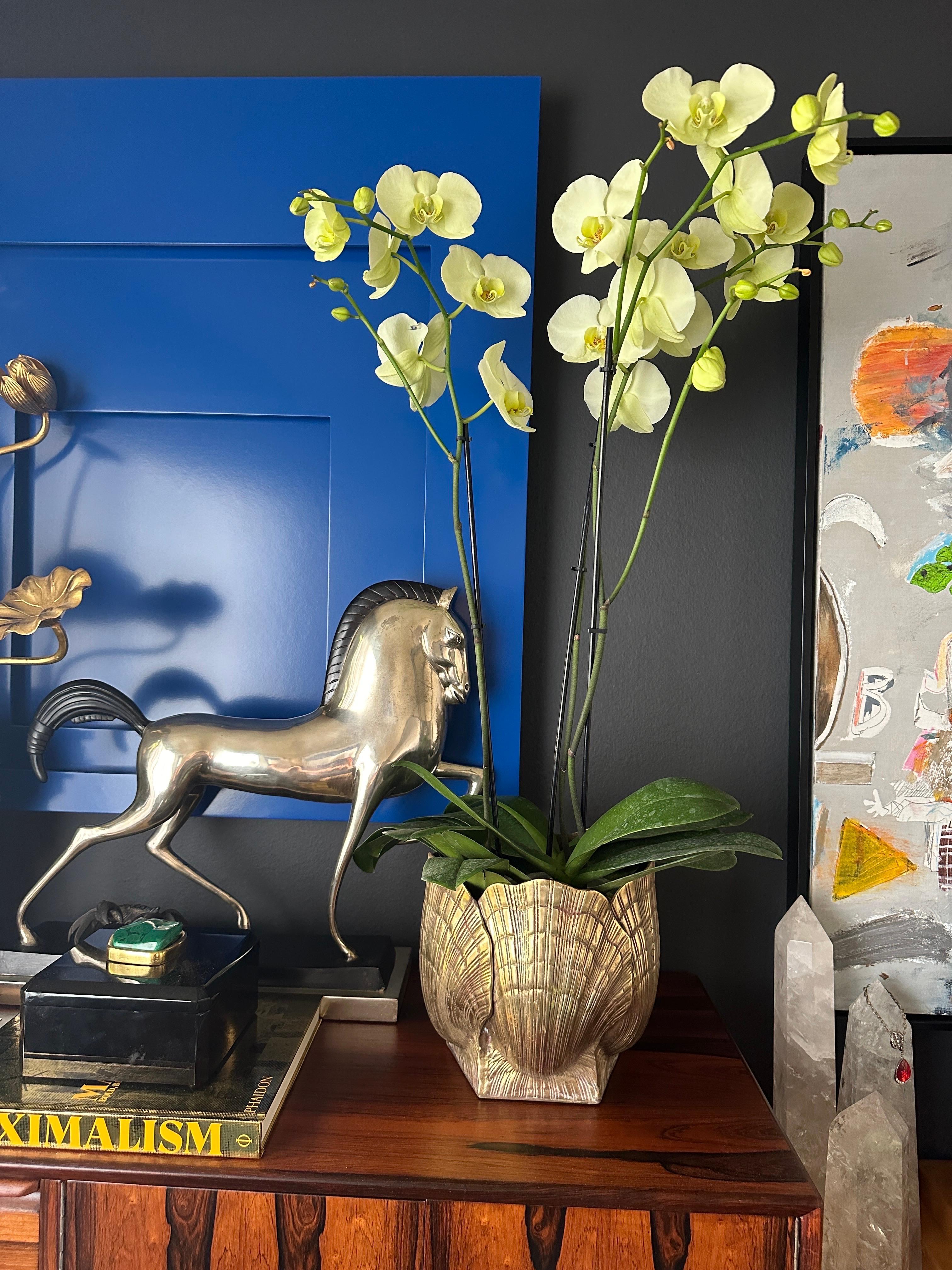 Brass Sea Shell Planter 1