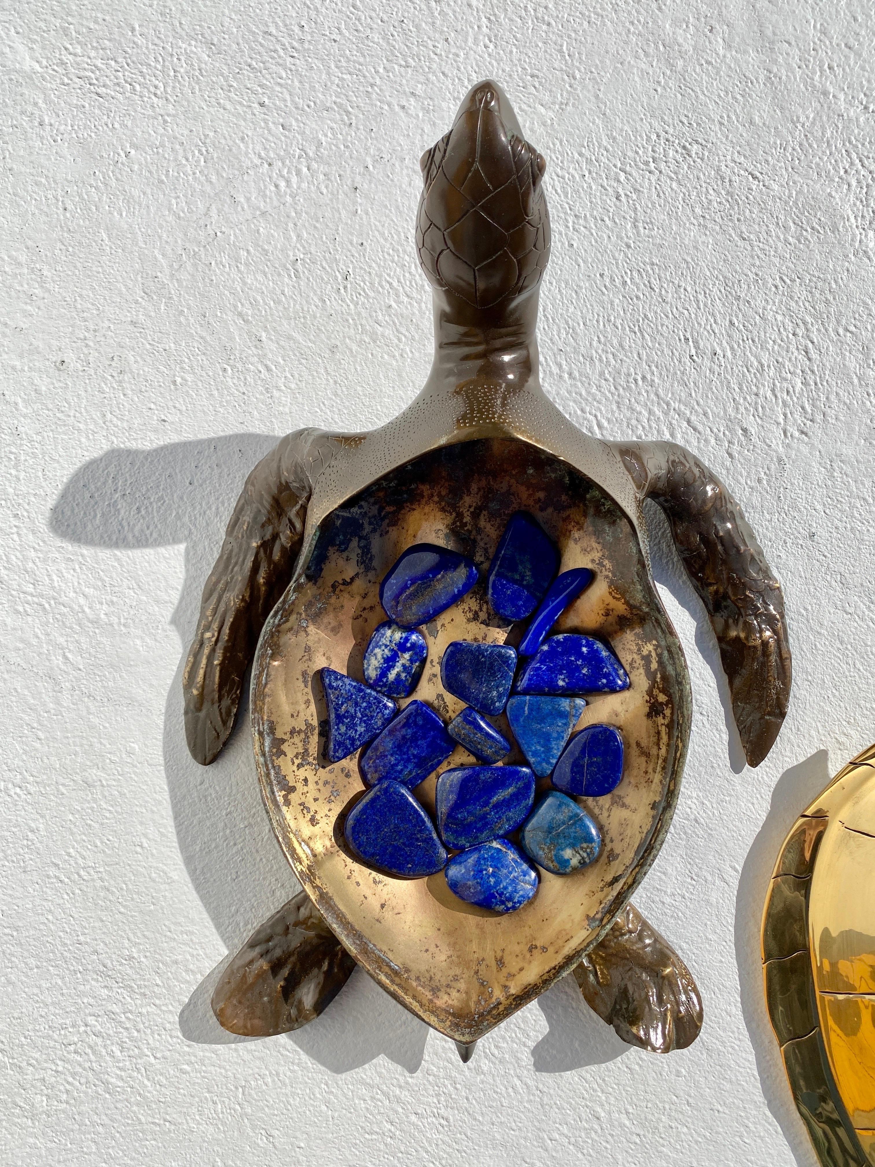 Brass Sea Turtle Sculpture / Box  For Sale 2