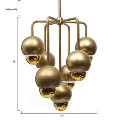 Brass Septetable Bubble Pendant Light