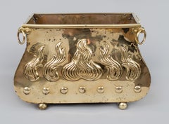 Brass Serpentine-Shaped Coal Scuttle