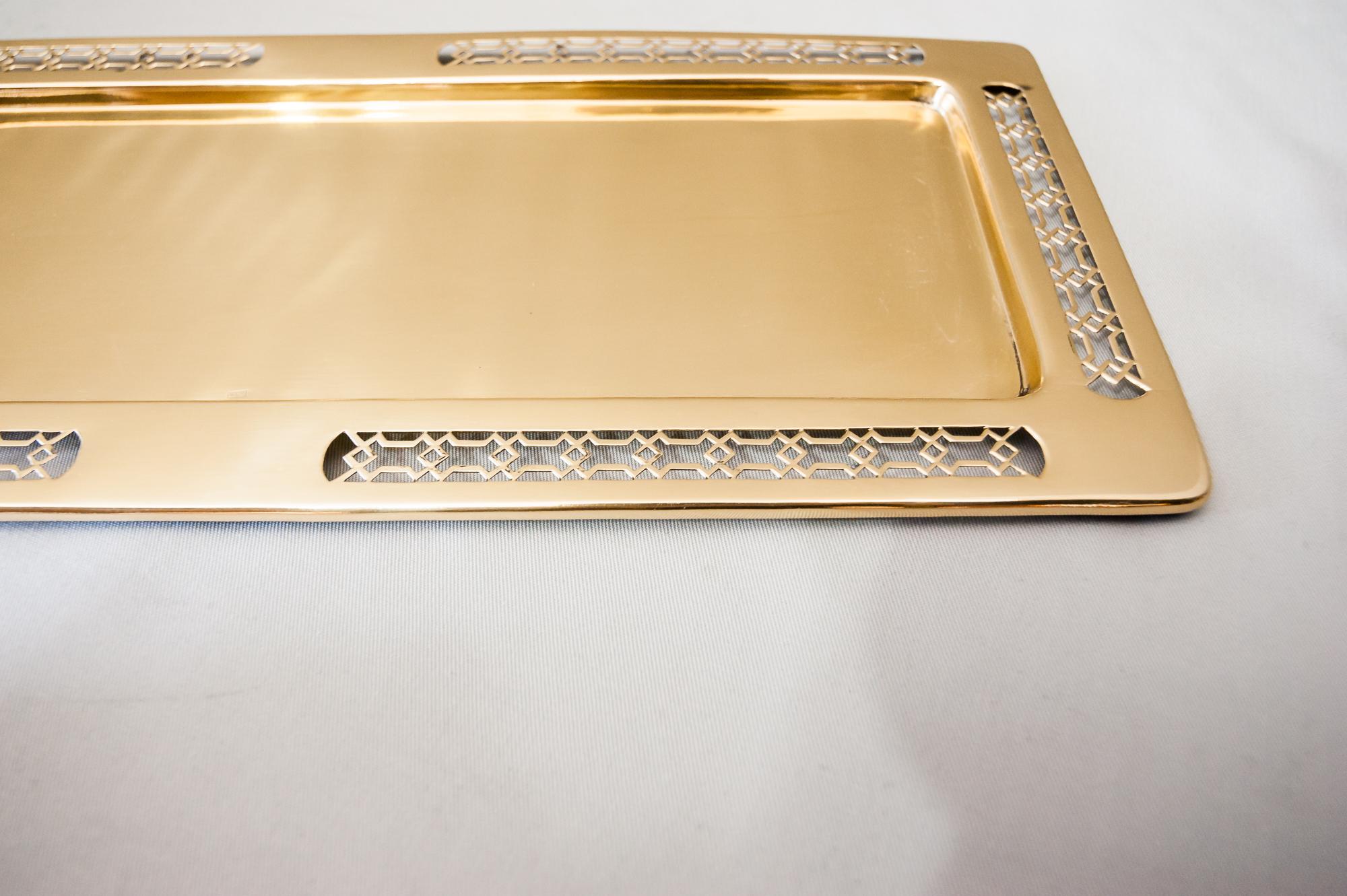 Brass Serving Plate Vienna, 1920s In Good Condition For Sale In Wien, AT