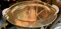 Brass Serving Tray with Bone Handles