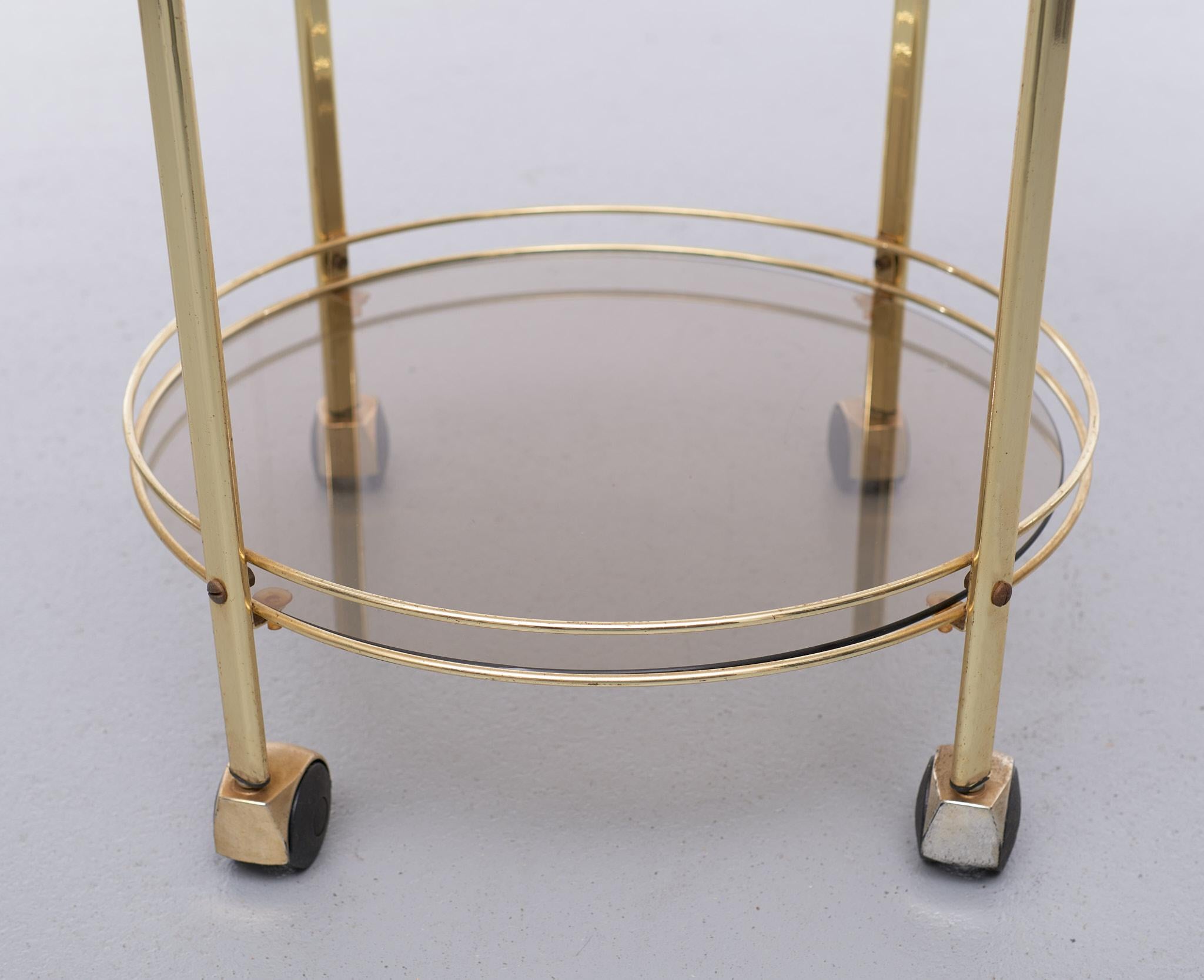Late 20th Century Brass Serving Trolley, France, 1970s