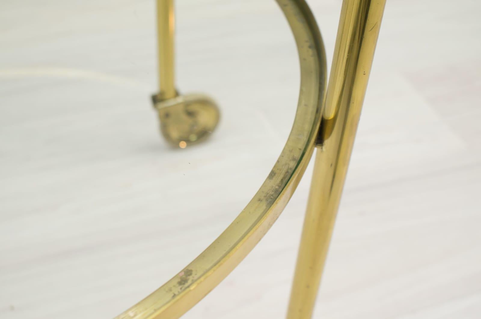 Brass Serving Trolley from Vereinigte Werkstätten Munich, Germany, 1950s For Sale 10