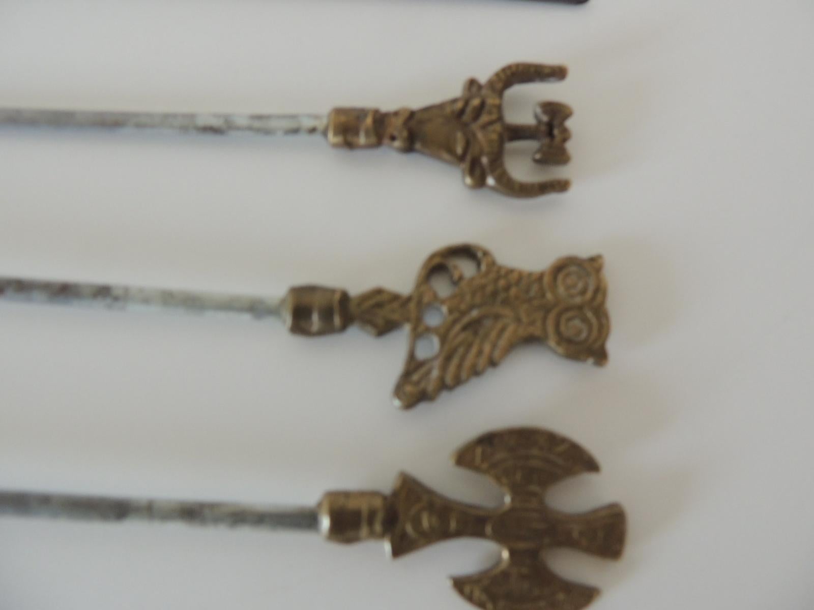 Moorish Brass Set of 6 Grilling Skewers
