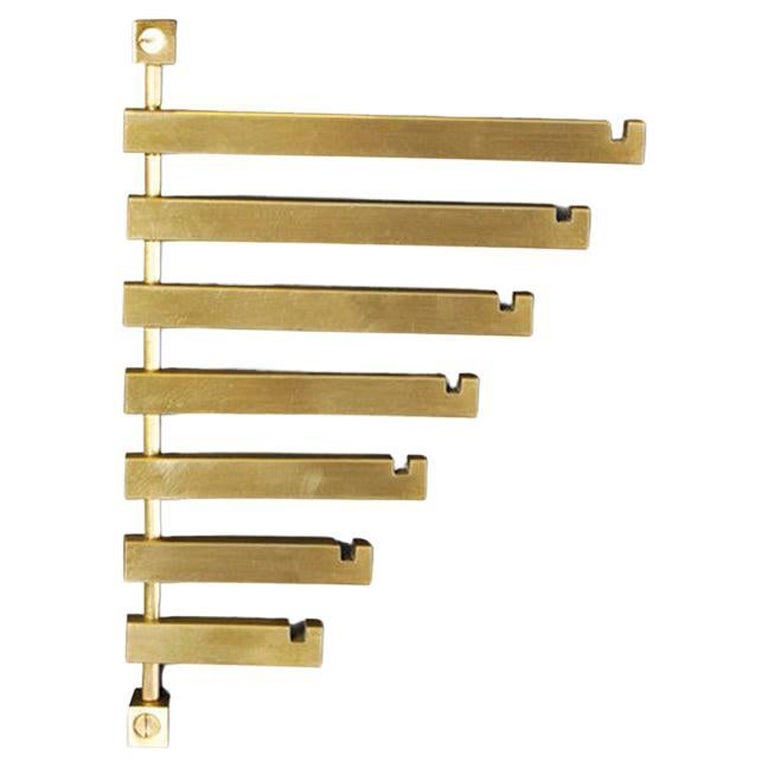 Brass Seven Coat Rack by OxDenmarq For Sale