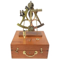 Used Brass Sextant from the Second Half of the 19th Century by Matheson & Co