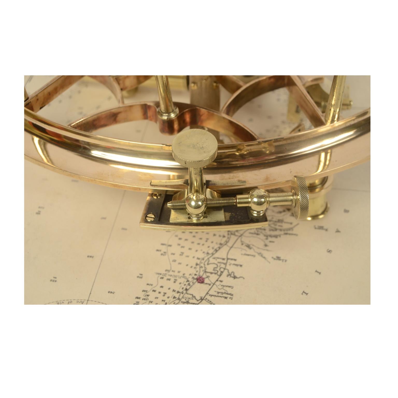 Brass Sextant Made in the Mid-19th Century in its Mahogany Box 9