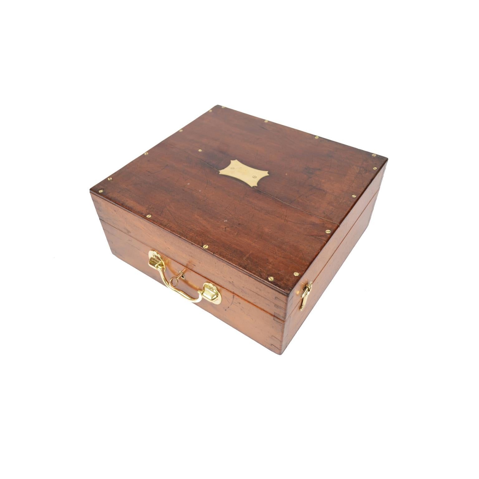 Brass Sextant Negretti Zambra Second Half of 19th Century in its Mahogany Box 8
