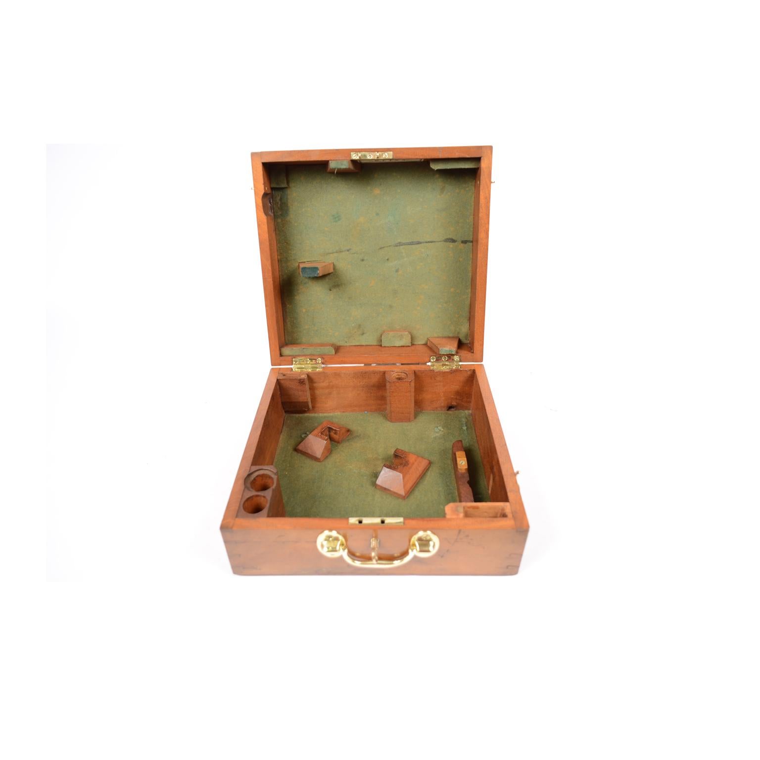 Silver Brass Sextant Negretti Zambra Second Half of 19th Century in its Mahogany Box