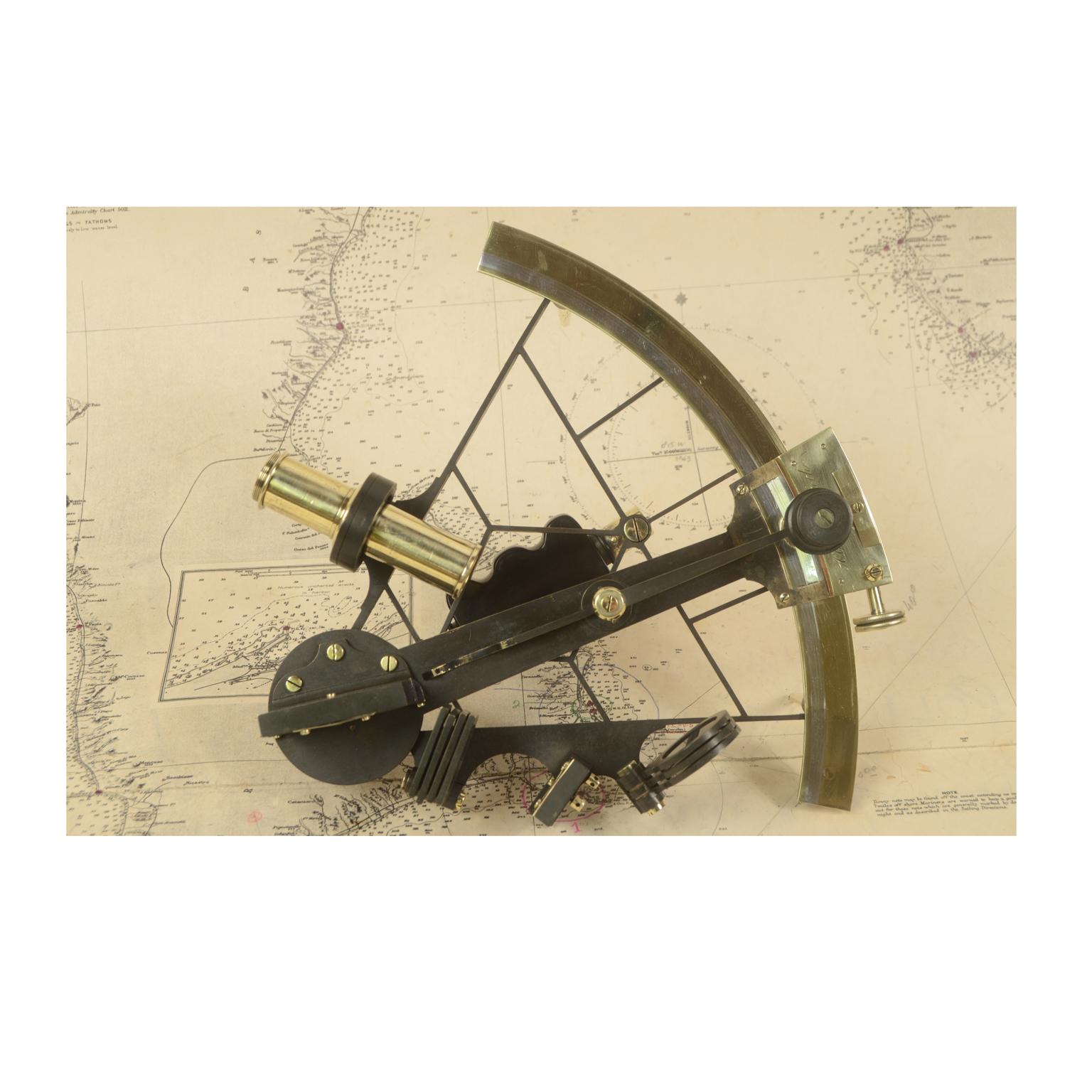 Brass Sextant Signed WC COX Devonport, Mid-19th Century 12