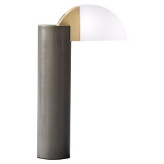 Brass "Shadow" Table Lamp, Square in Circle