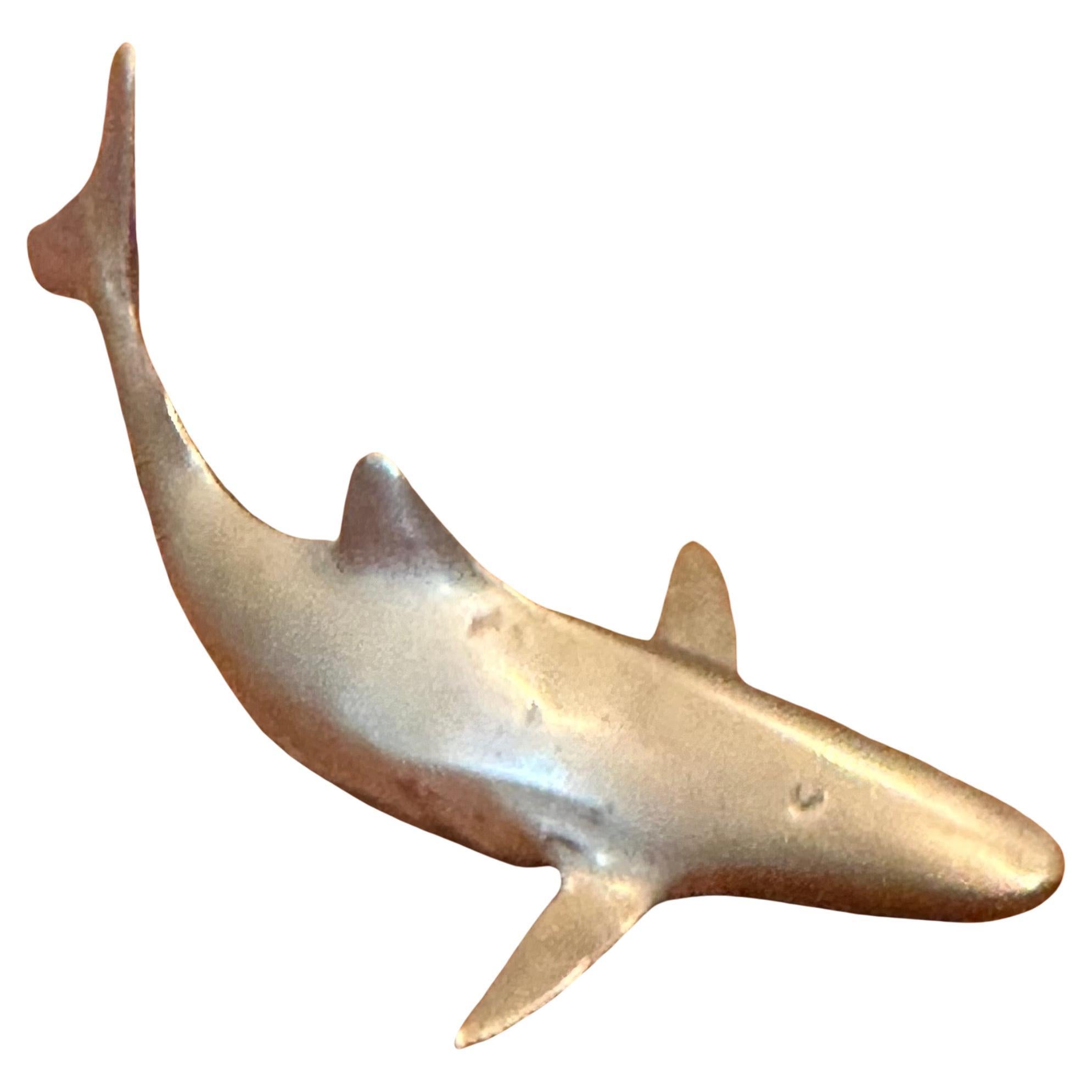 Brass Shark Paperweight
