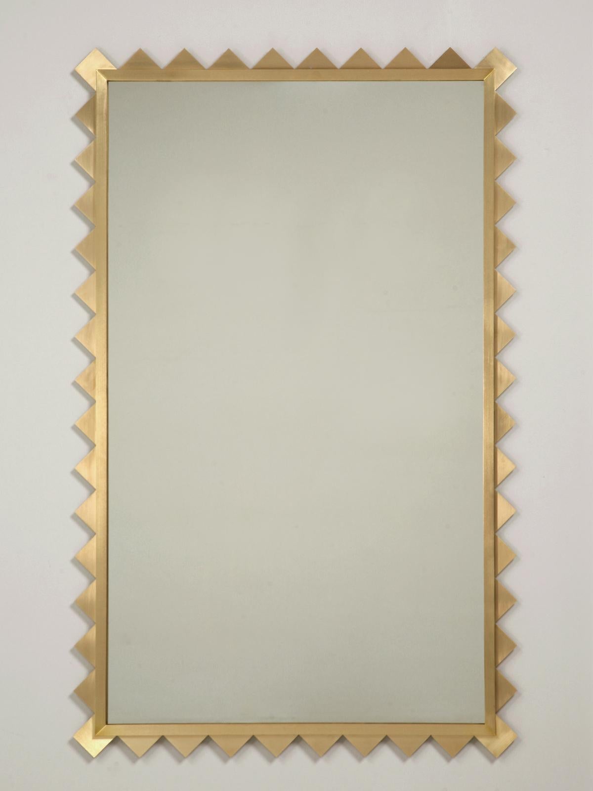 Commonly referred to as a Shark Tooth Mirror and since they are never in the exact size you require, we decided to fabricate them in house and can now offer the Shark Tooth Mirrors in any size you desire. Please note; they will vary a smidge because