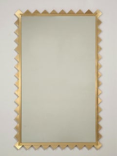 Brass Shark Tooth Mirror Custom-Made in House Available Any Dimension Very Heavy