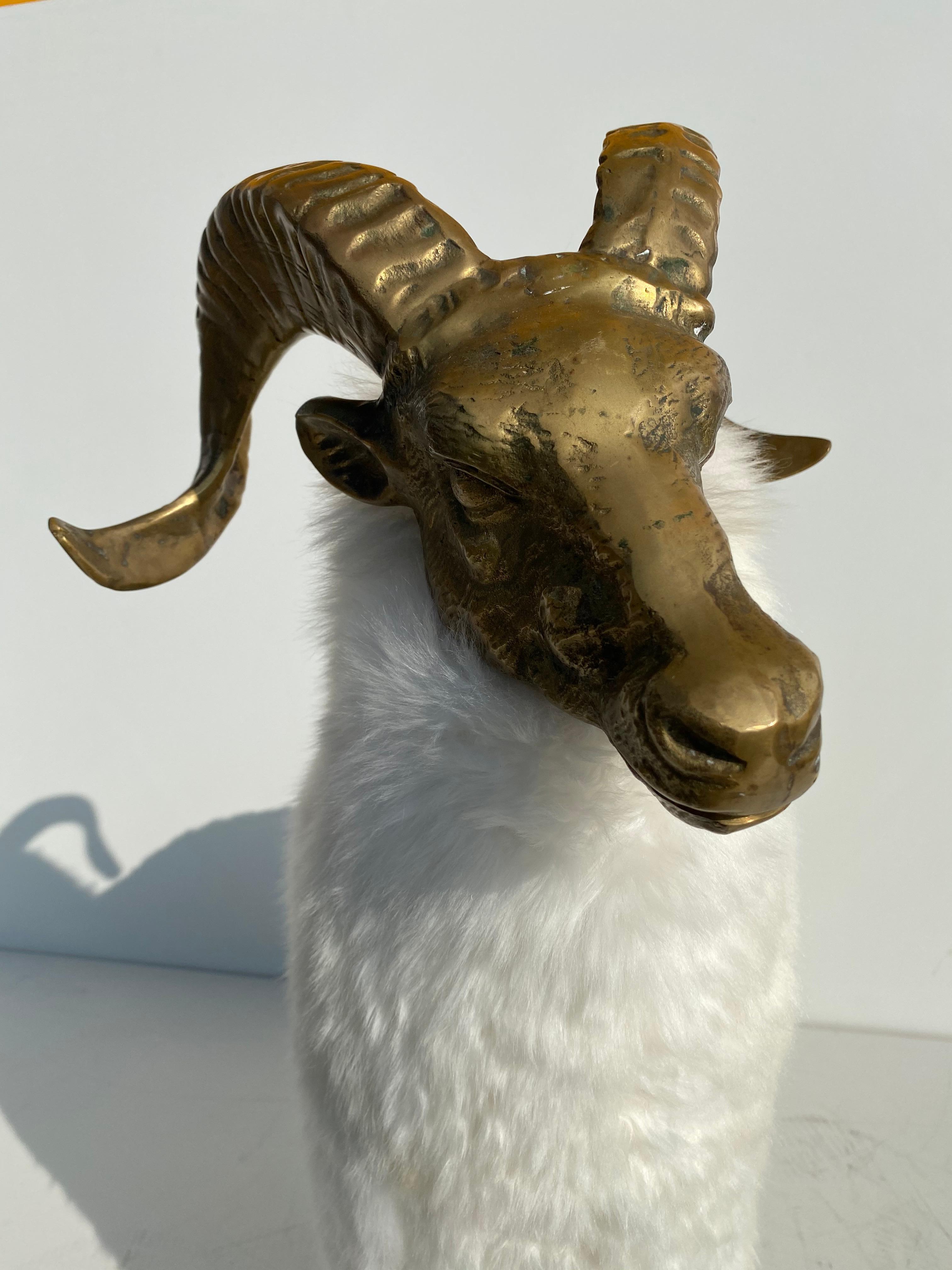 Brass Sheep or Ram Sculpture 2