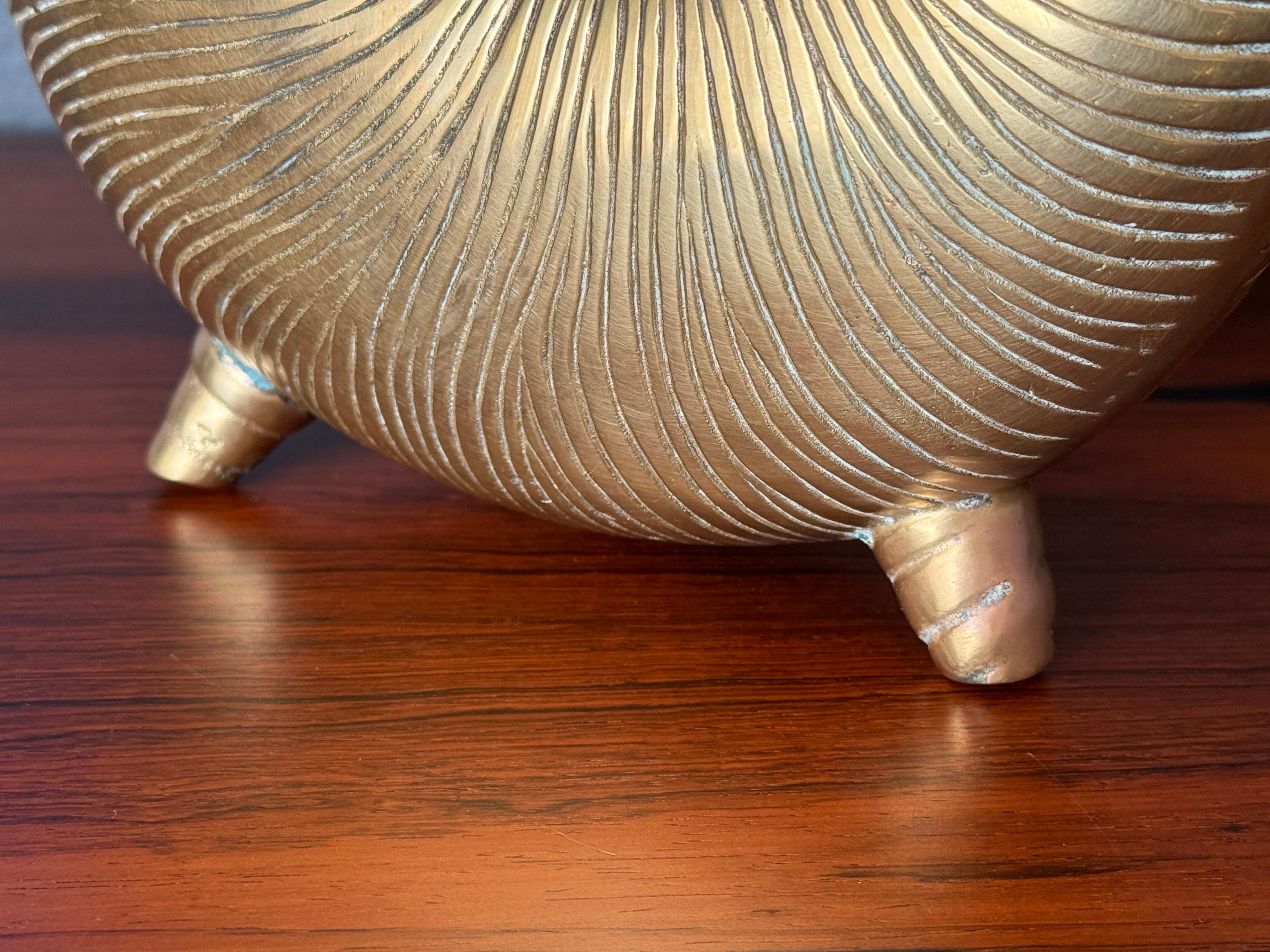 Brass Shell Conch Planter For Sale 6
