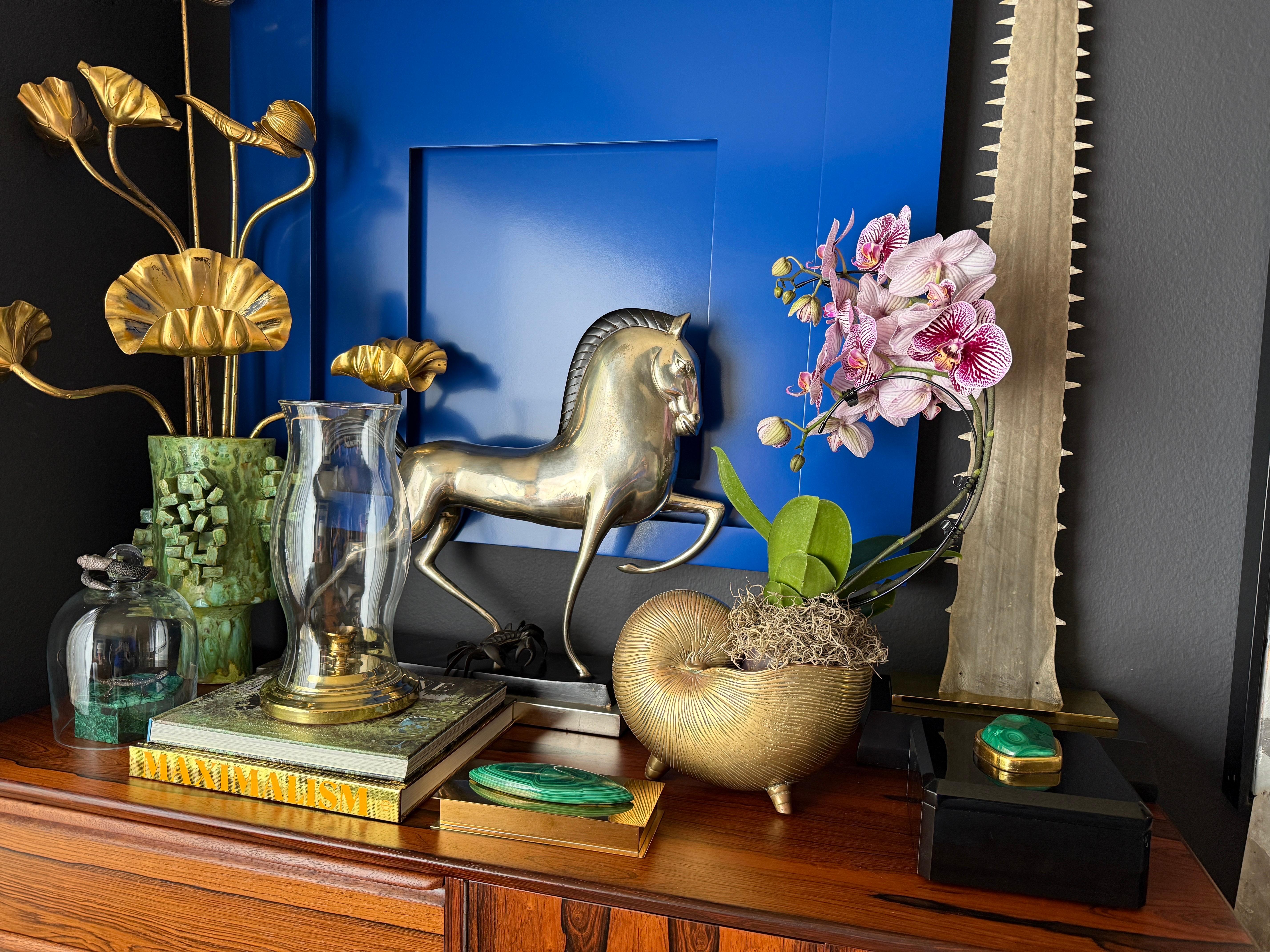 Brass Shell Conch Planter For Sale 7