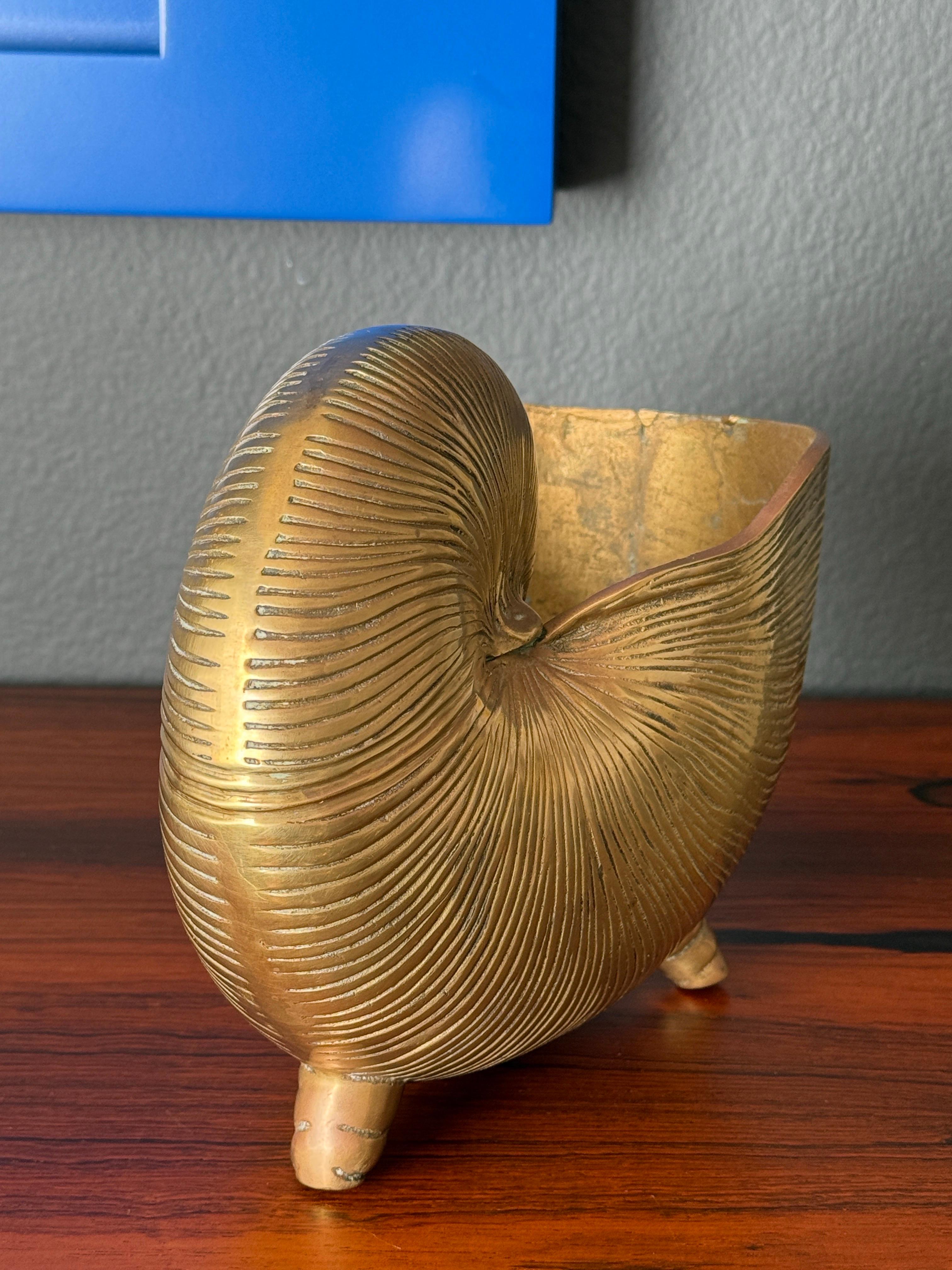 Brass Shell Conch Planter For Sale 1