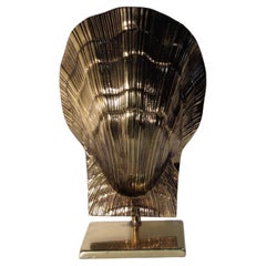 Brass Shell Lamp style of Tommaso Barbi