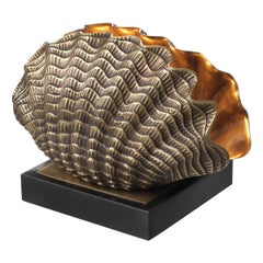 Lampada da tavolo Brass Shell in ottone vintage