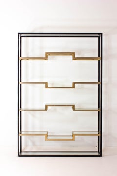 Brass shelving unit by Belgo Chrom, 1980