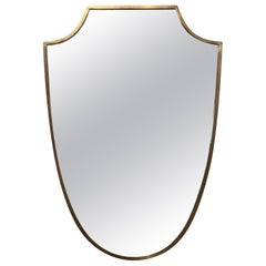 Brass Shield Mirror