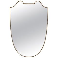 Brass Shield Mirror
