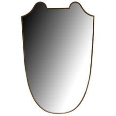 Brass Shield Mirror