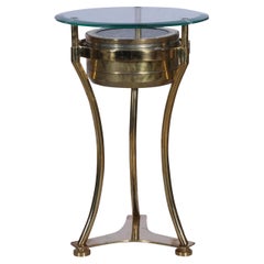 Brass Ship's Compass by Lilley & Gillie, Converted to Side Table, English, 1970s