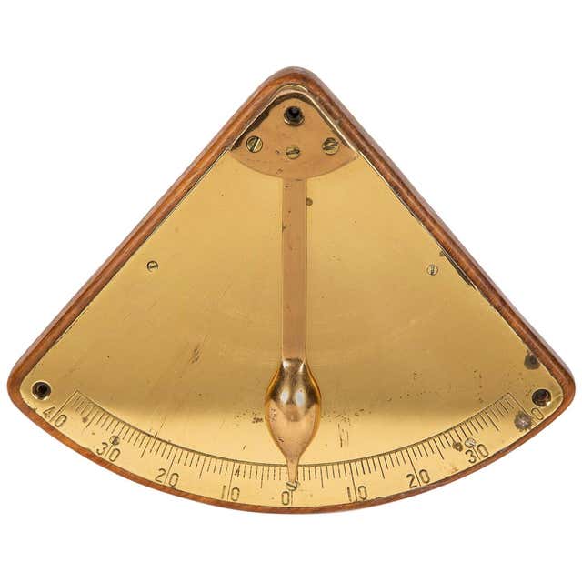Triangular Clinometer Italian Mid-century Nautical Brass Ship's Clinometer at 1stDibs | brass ...
