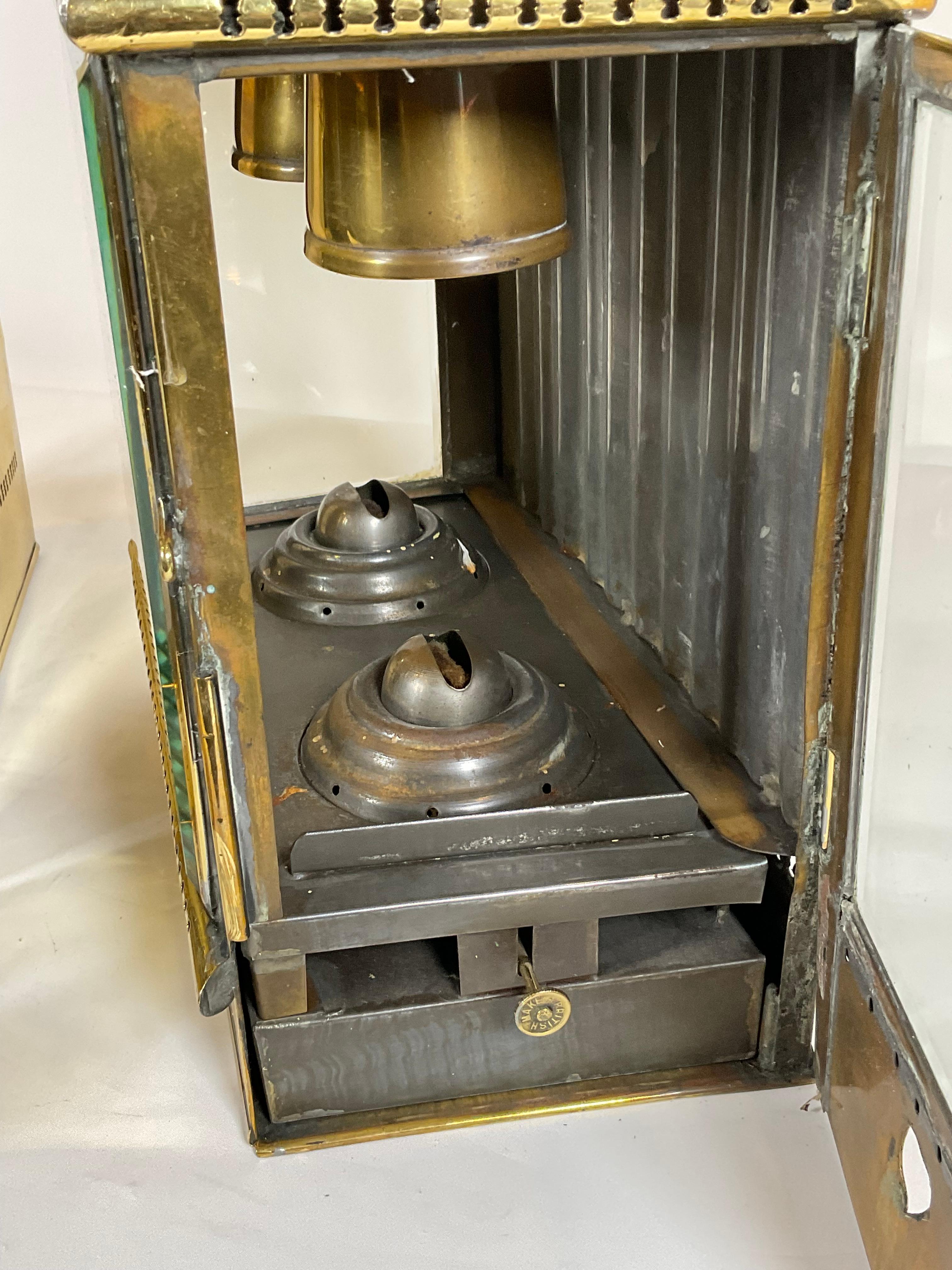 Brass Ship’s Lanterns from English Lightship LV 93 For Sale 3