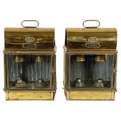 Brass Ship’s Lanterns from English Lightship LV 93