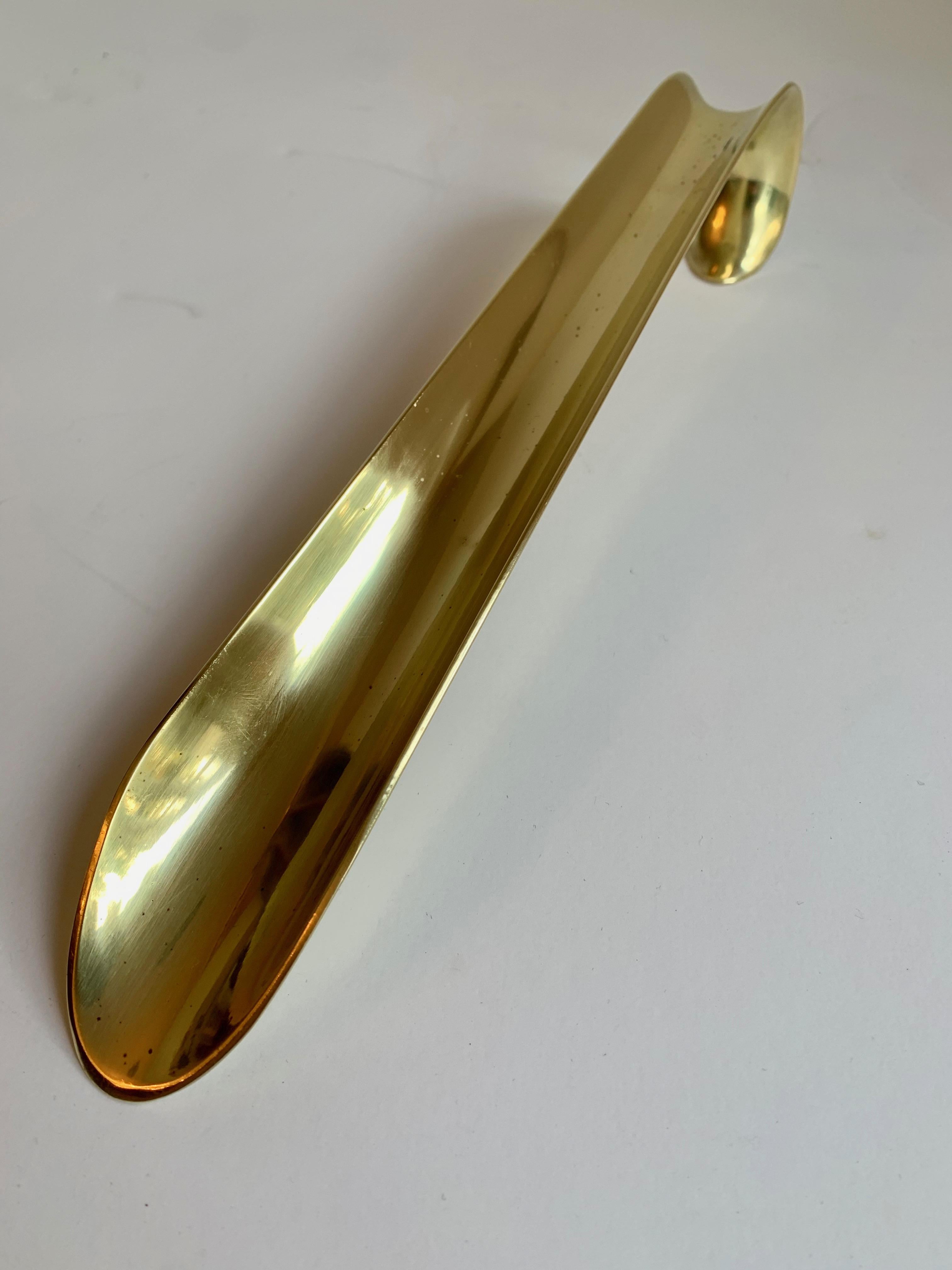 vintage brass shoe horn