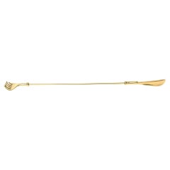 Brass Shoe Horn With Hand Back Scratcher Mid Century Modern