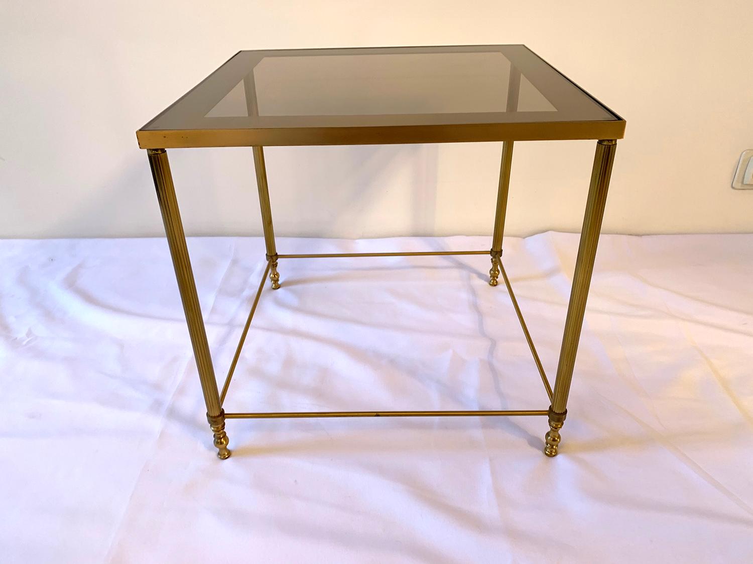 Brass Side Table, 1960 In Good Condition For Sale In Brussels, Brussels