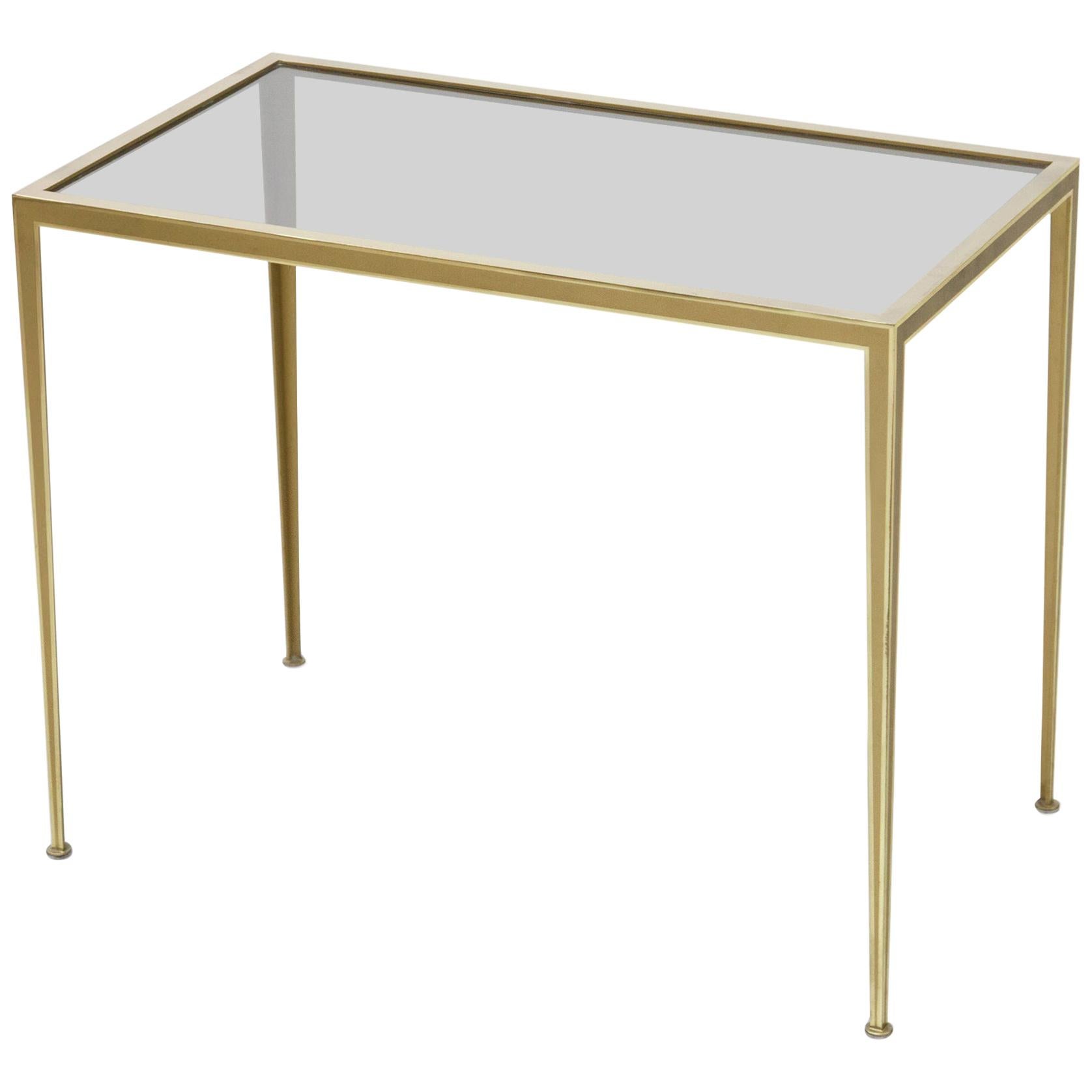 Brass Side Table, 20th Century