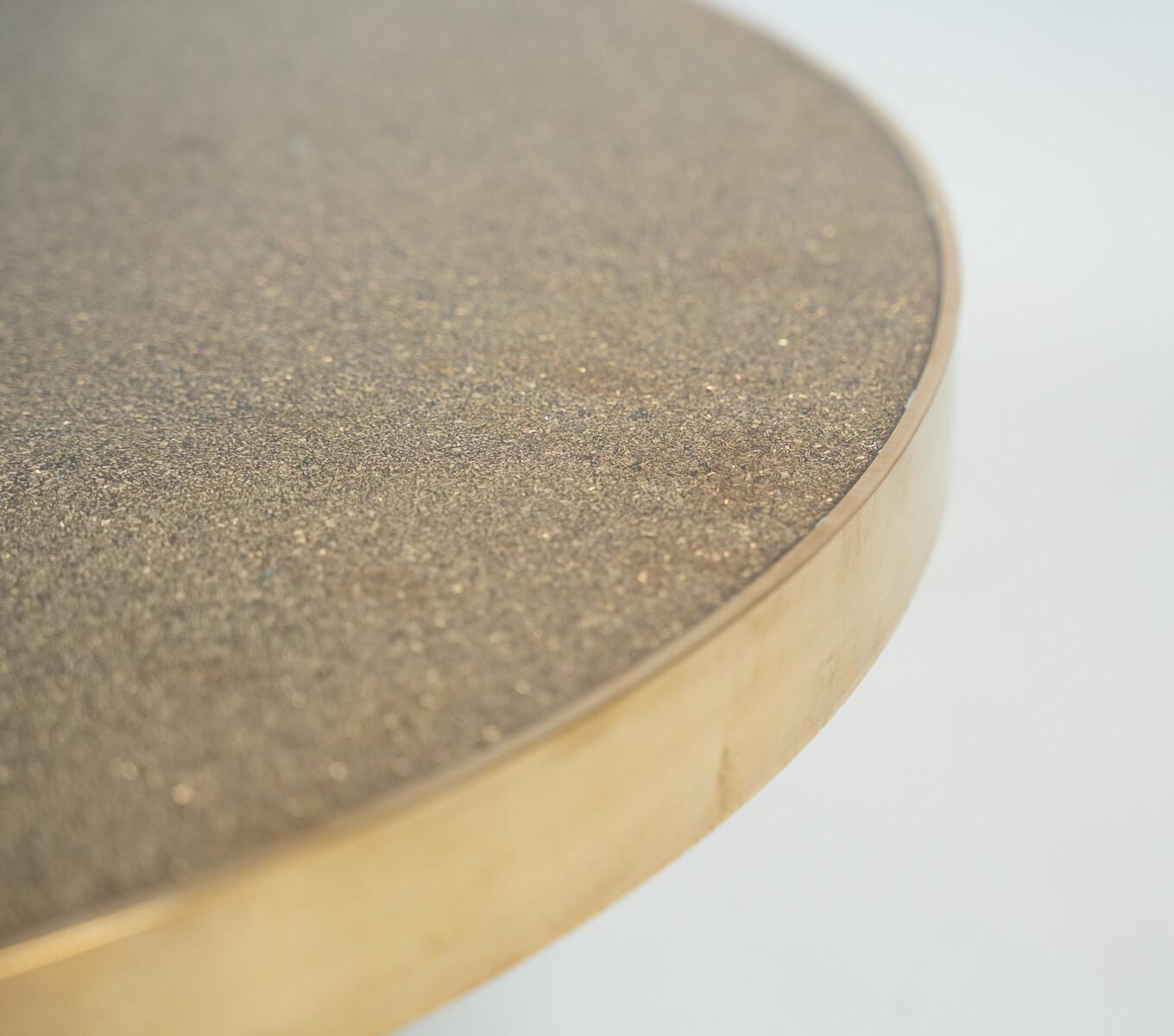 Belgian Brass Side Table, Belgium, 1980s For Sale