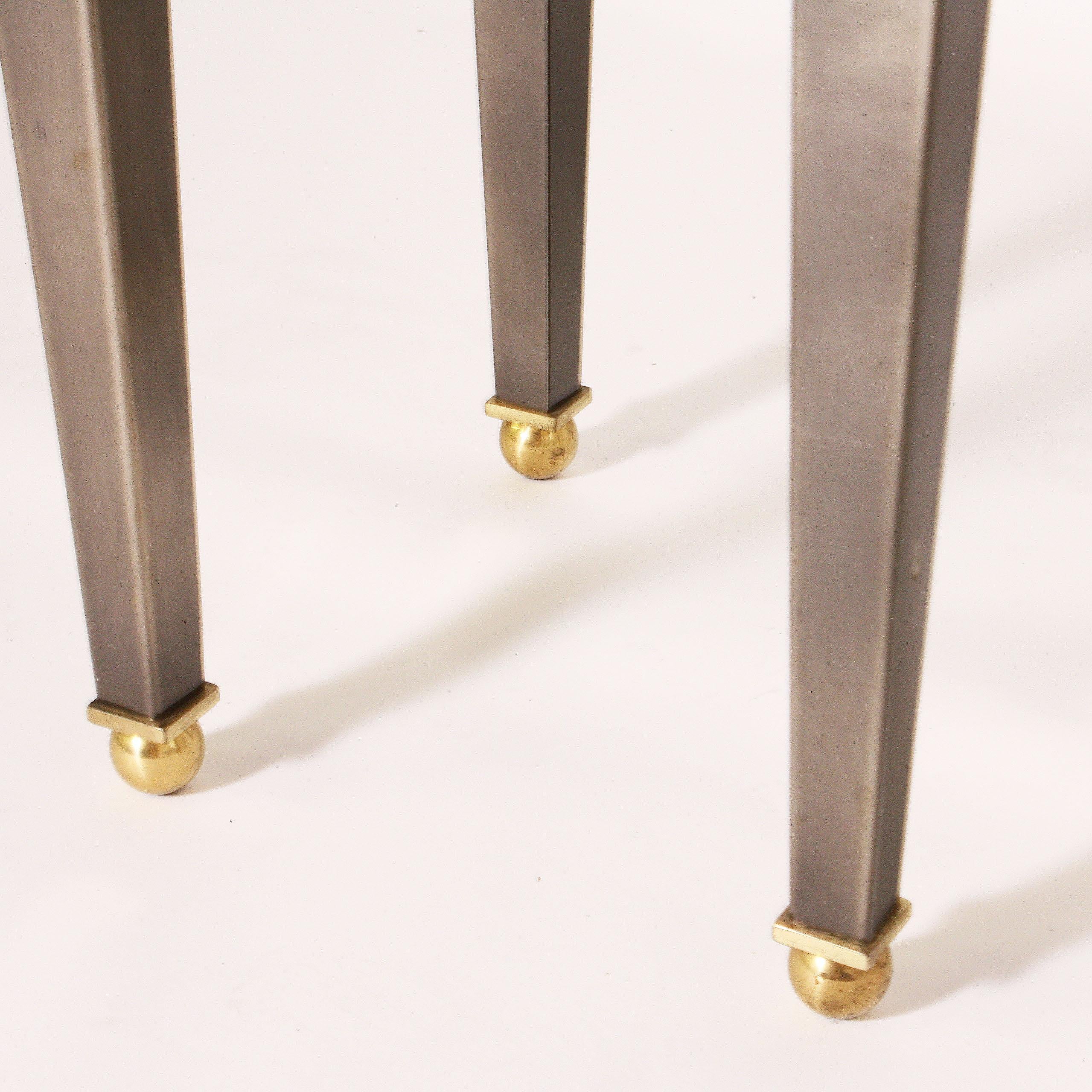 French Brass Side Table by Belgo Chrome, circa 1960