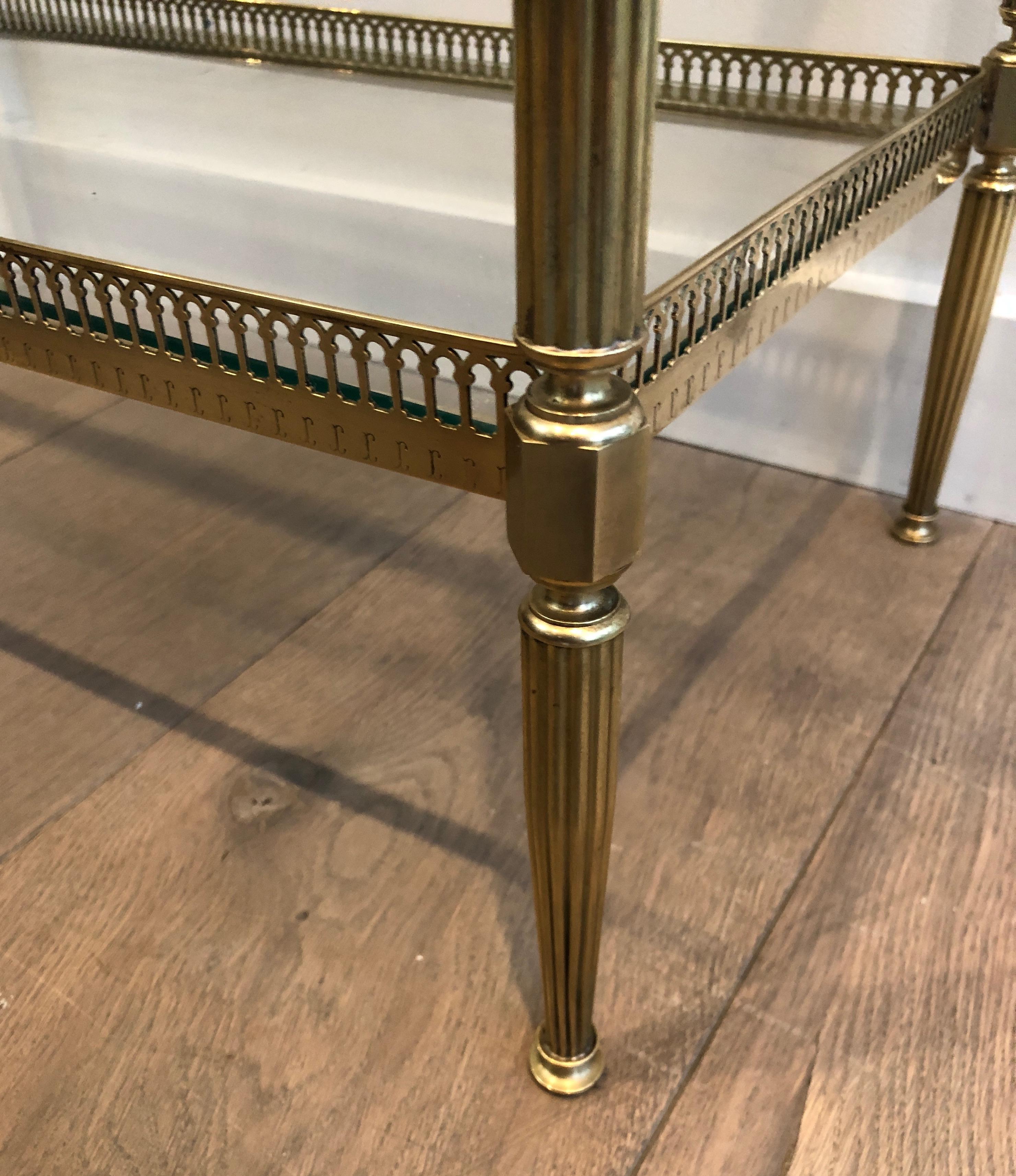 Brass Side Table by Maison Jansen 4