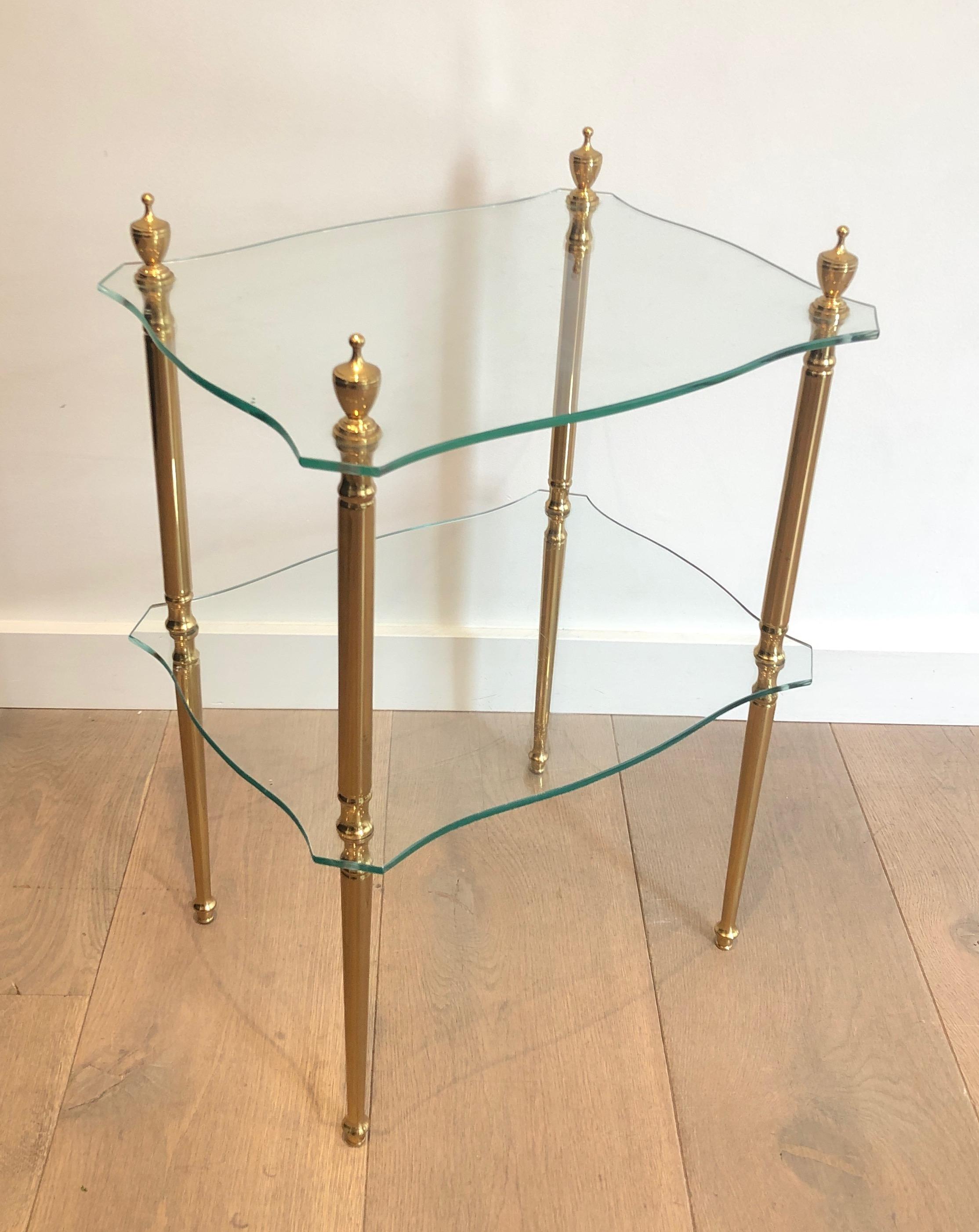 Neoclassical Brass Side Table by Maison Jansen