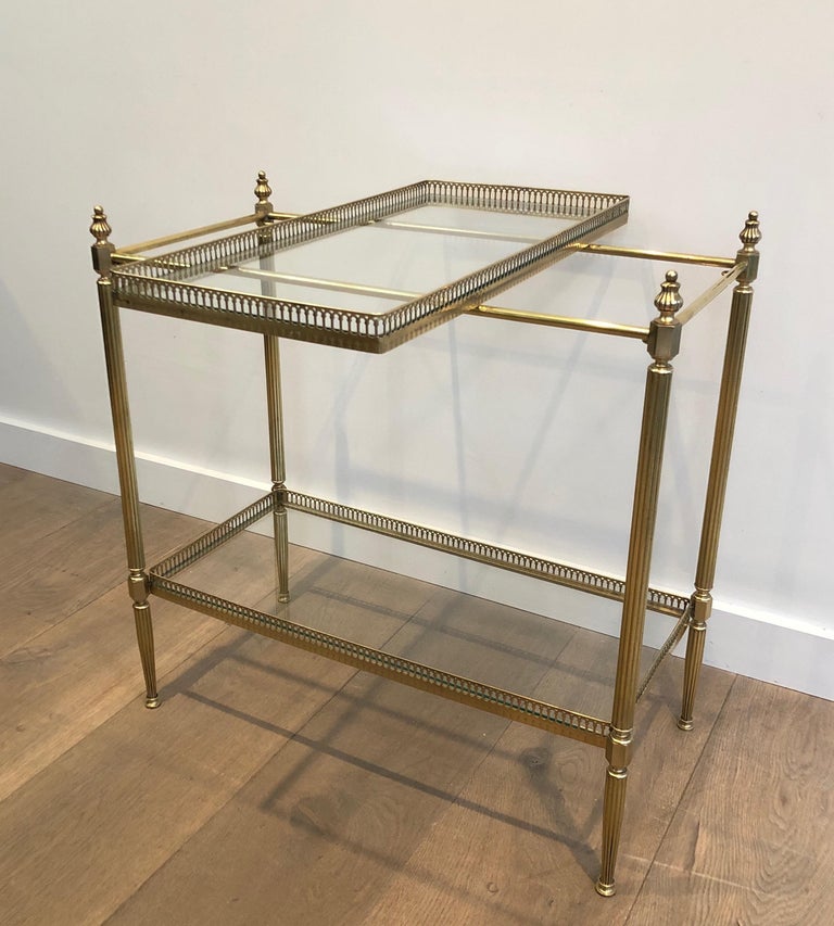 Neoclassical Brass Side Table by Maison Jansen