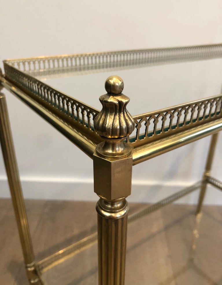 French Brass Side Table by Maison Jansen