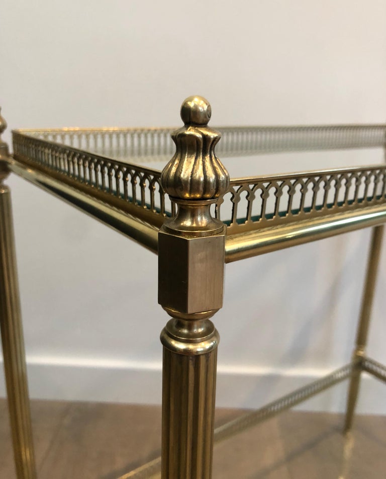 Brass Side Table by Maison Jansen In Good Condition In Marcq-en-Barœul, Hauts-de-France