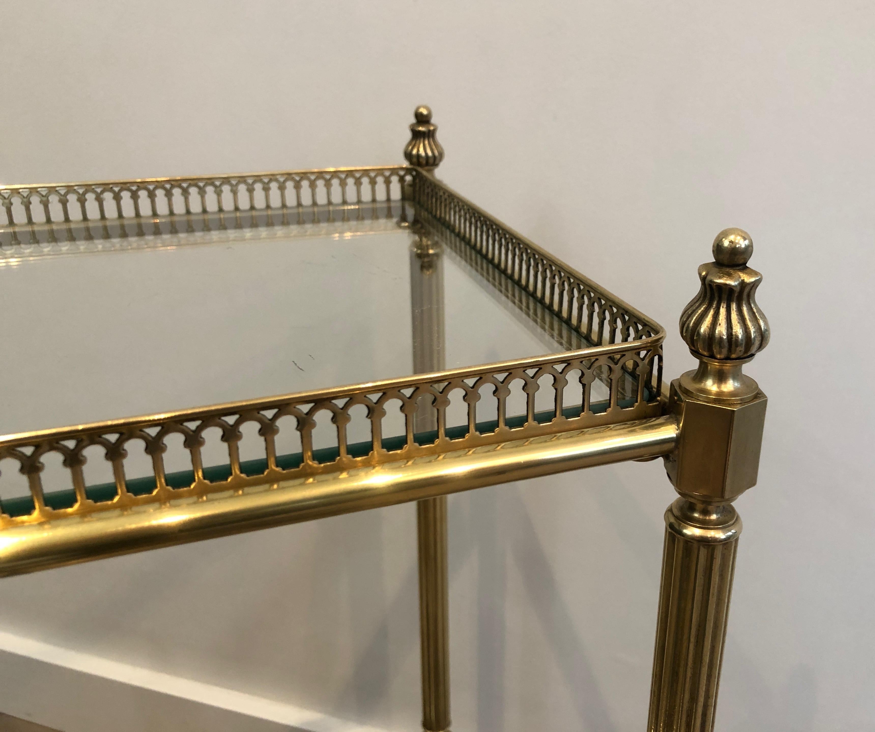 Beistelltisch aus Messing von Maison Jansen (Mitte des 20. Jahrhunderts)