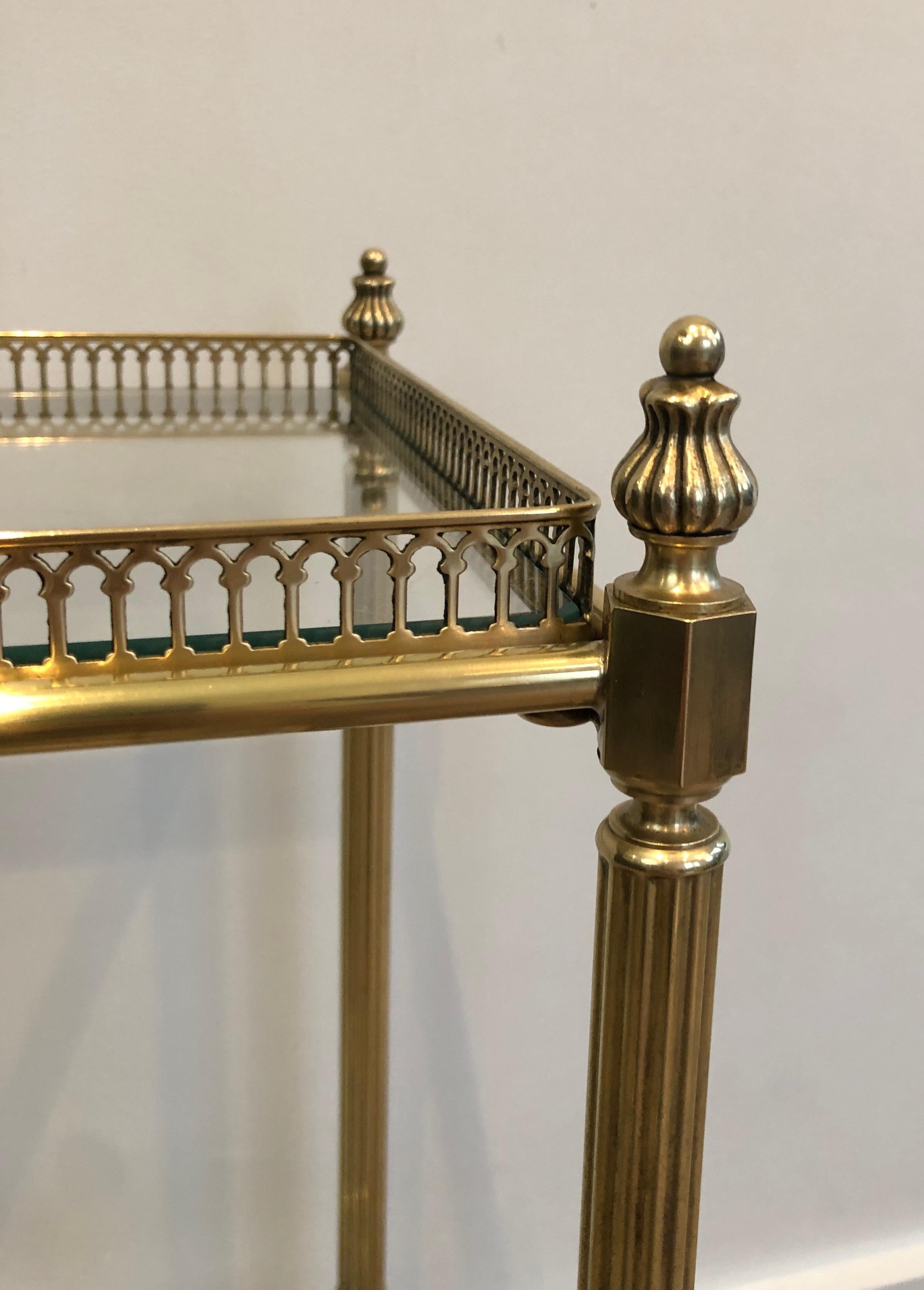 Beistelltisch aus Messing von Maison Jansen 1